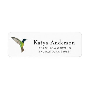 Dusky Starfrontlet Hummingbird Label