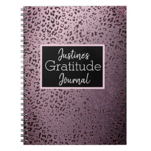 Dusky Violet Leopard Gratitude Journal