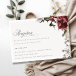 Dusky Warm Winter Festive Fauna Wedding Reception Enclosure Card<br><div class="desc">If you need any further customisation please feel free to message me on yellowfebstudio@gmail.com.</div>