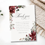 Dusky Warm Winter Festive Foliage Baby Shower Thank You Card<br><div class="desc">If you need any further customisation please feel free to message me on yellowfebstudio@gmail.com.</div>