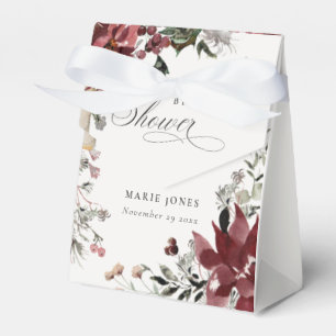 Dusky Warm Winter Festive Foliage Bridal Shower Favor Box
