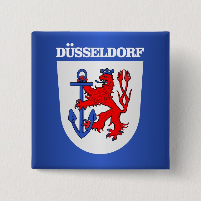Dusseldorf 2 Inch Square Button (Front)
