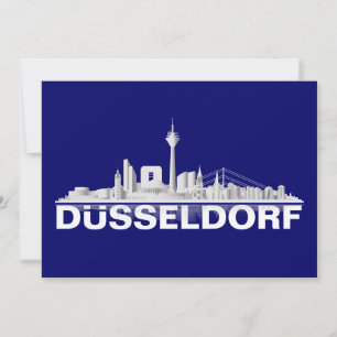Düsseldorf City Skyline folding card / invitation