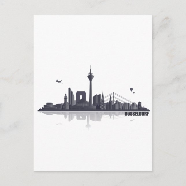 Düsseldorf City Skyline Postcard (Front)
