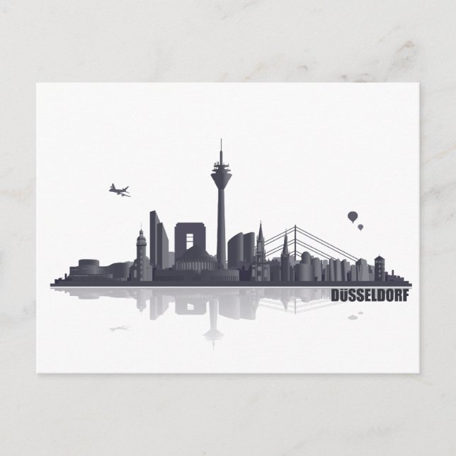 Düsseldorf City Skyline Postcard (Front)