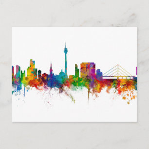 Düsseldorf Germany Skyline Postcard