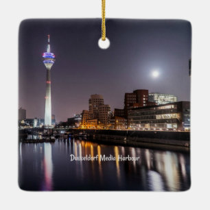 Dusseldorf, Media Harbour (labelled), Ceramic Ornament
