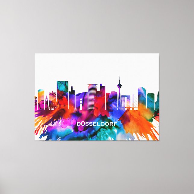 Dusseldorf Skyline Canvas Print (Front)