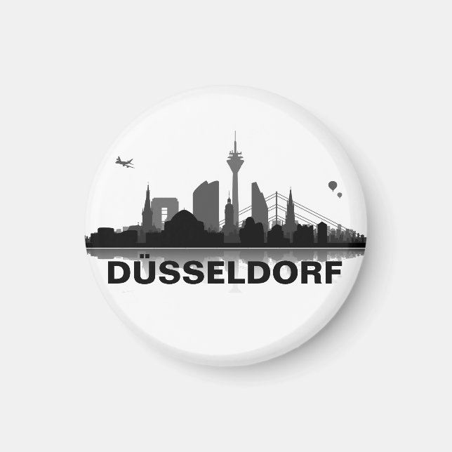 Düsseldorf Skyline Frigo Aimant (Devant)