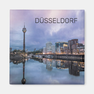 Dusseldorf Skyline Germany Holiday Sunset Souvenir Magnet
