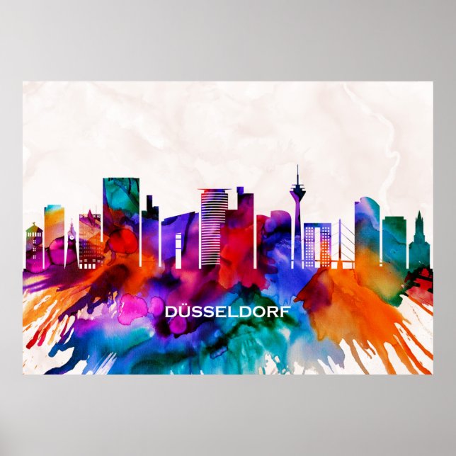 Dusseldorf Skyline Poster (Front)