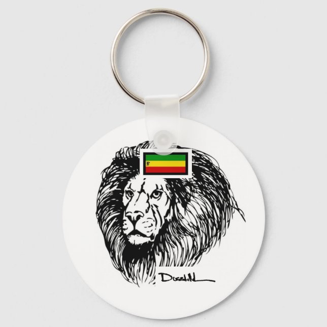 Dusstilldaan rasta lion key chain (Front)