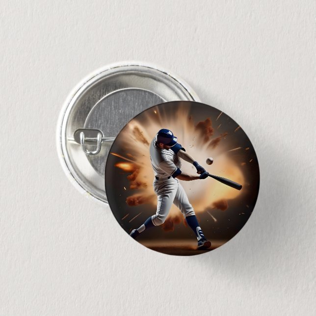 Dust And Glory: Baseball The Home Run 1 Inch Round Button (Front & Back)