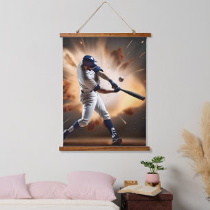 Dust And Glory: Baseball The Home Run Hanging Tapestry