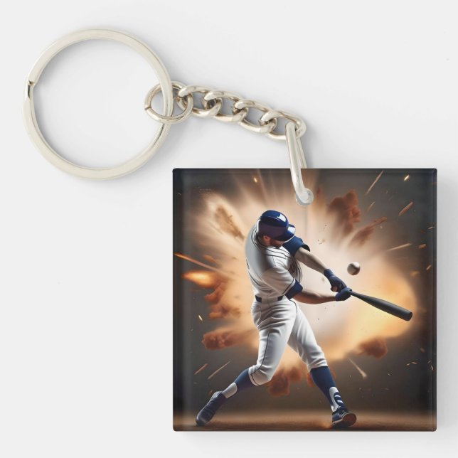 Dust And Glory: Baseball The Home Run Keychain (Front)