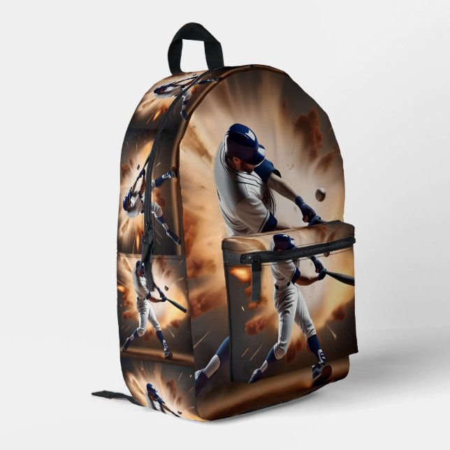 Dust And Glory: Baseball The Home Run Printed Backpack (Back Corner Left)