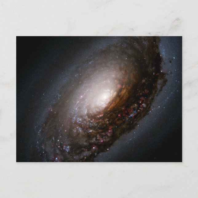 Dust Band Around the Black Eye Galaxy Nucleus Postcard (Front)
