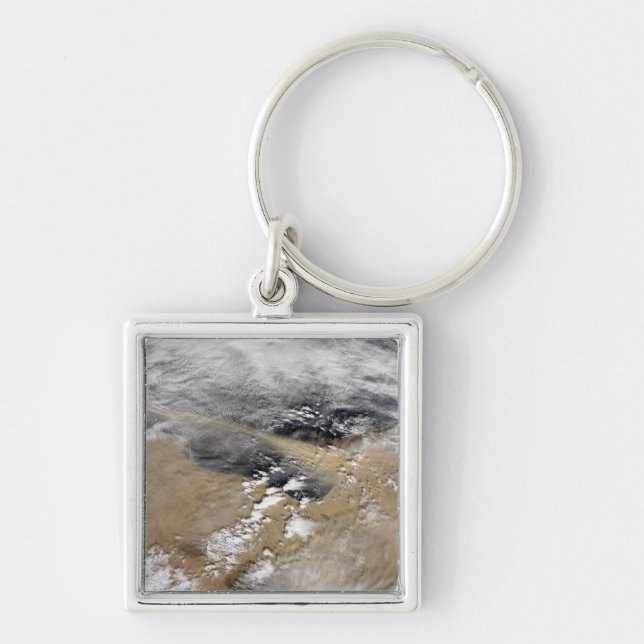 Dust blows off the coast of Libya Keychain (Front)