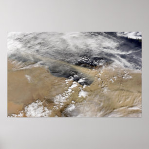 Dust blows off the coast of Libya Poster