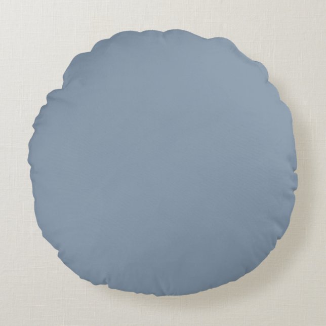 Dust Blue  Round Pillow (Front)