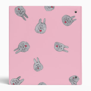 Dust Bunnies on Pink binder