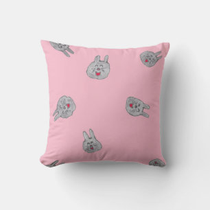 Dust Bunnies on Pink pillow