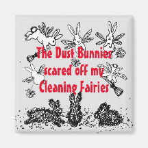 Dust Bunny Cleaning Fairy Rabbit Humourous Funny