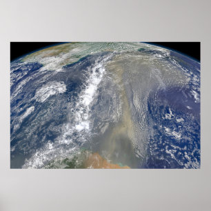 Dust Heading Toward South America Poster