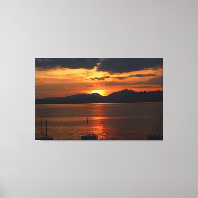 Dust over Lake Garda Canvas Print (Front)