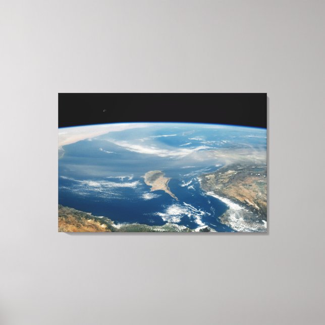 Dust Over The Mediterranean Sea And Cyprus Island Canvas Print (Front)