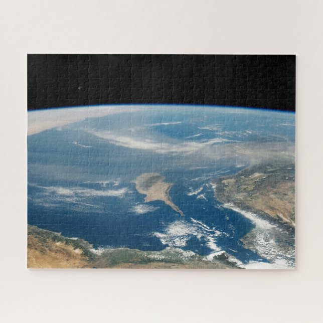 Dust Over The Mediterranean Sea And Cyprus Island Jigsaw Puzzle (Horizontal)