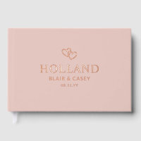 Dust Pink Interlocked Hearts Romantic Wedding