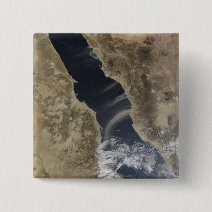 Dust plumes blow off the coast of Saudi Arabia 2 Inch Square Button
