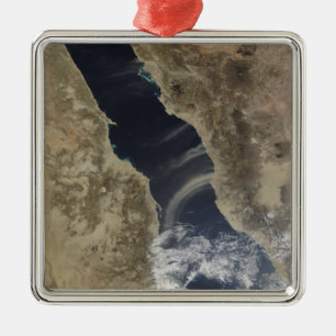Dust plumes blow off the coast of Saudi Arabia Metal Ornament