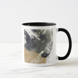 Dust plumes blowing off the north African coast Mug