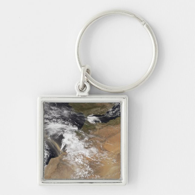 Dust plumes off the Moroccan coast Keychain (Front)