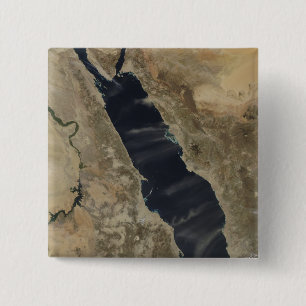 Dust plumes over the Red Sea 2 Inch Square Button