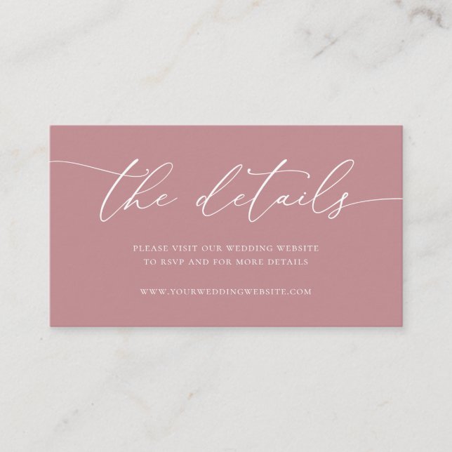 Dust Rose and Gold Minimalist Wedding Enclosure Ca (Front)