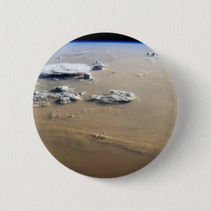 Dust Storm Across The Sand Seas Of Sahara Desert. 2 Inch Round Button