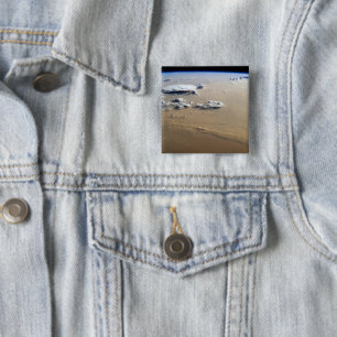 Dust Storm Across The Sand Seas Of Sahara Desert. 2 Inch Square Button