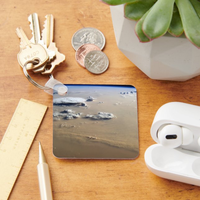 Dust Storm Across The Sand Seas Of Sahara Desert. Keychain (Desk)