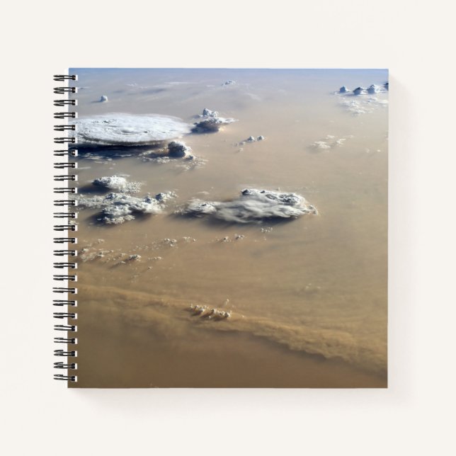 Dust Storm Across The Sand Seas Of Sahara Desert. Notebook (Front)