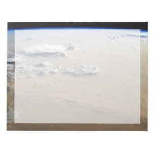 Dust Storm Across The Sand Seas Of Sahara Desert. Notepad