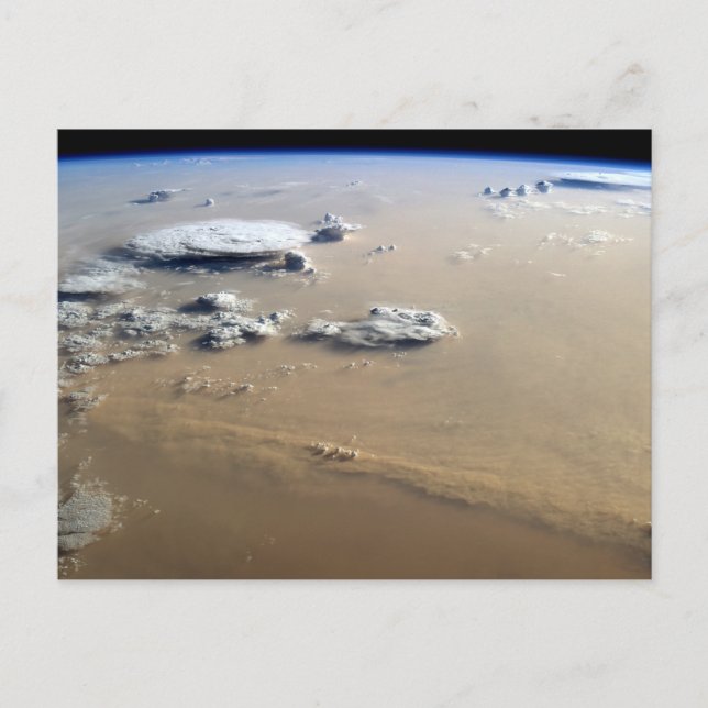 Dust Storm Across The Sand Seas Of Sahara Desert. Postcard (Front)