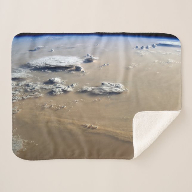 Dust Storm Across The Sand Seas Of Sahara Desert. Sherpa Blanket (Front (Horizontal))