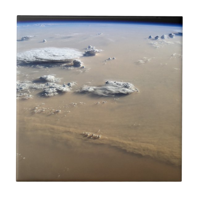 Dust Storm Across The Sand Seas Of Sahara Desert. Tile (Front)