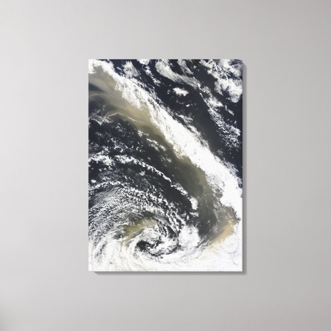 Dust storm blowing over the Tasman Sea Canvas Print (Front)