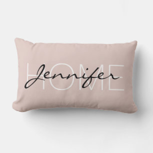 Dust storm colour home monogram lumbar pillow