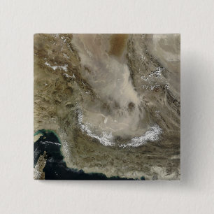 Dust storm in Iran 2 Inch Square Button