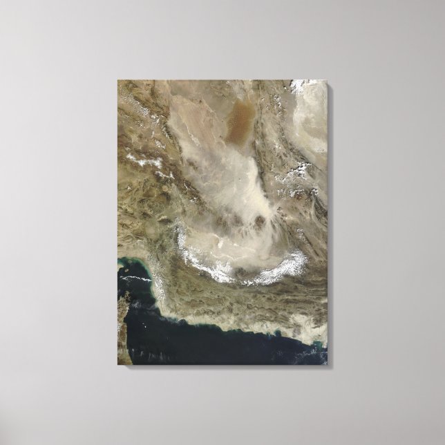 Dust storm in Iran Canvas Print (Front)